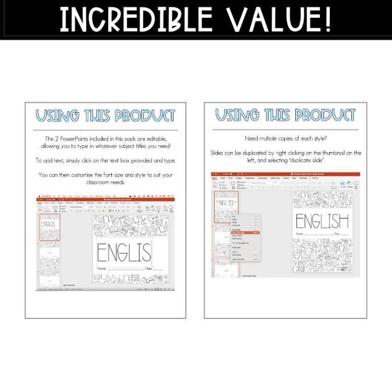 Subject Title Examples Editable Classroom Line Art Book Covers – Editable School Subject Designs ...