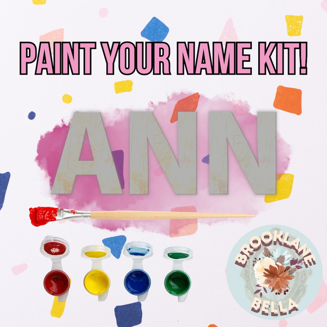 Paint Your Name Kit Kids Crafts Kids Art Kits Plaster Etsy UK