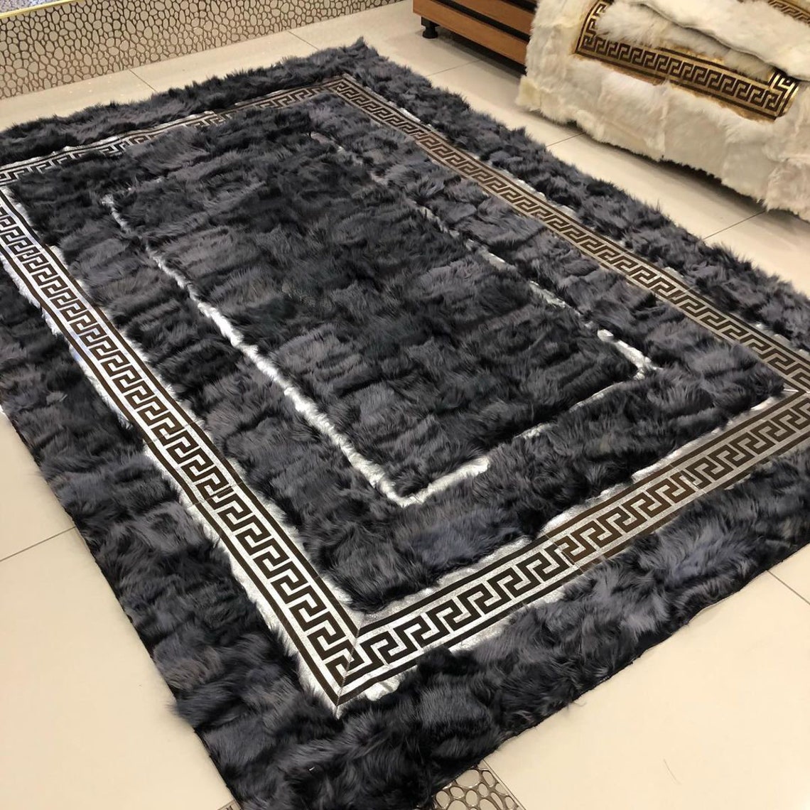 Handmade Patchwork Sheepskin Rugs Long Pile Sheep Skin Rug Etsy