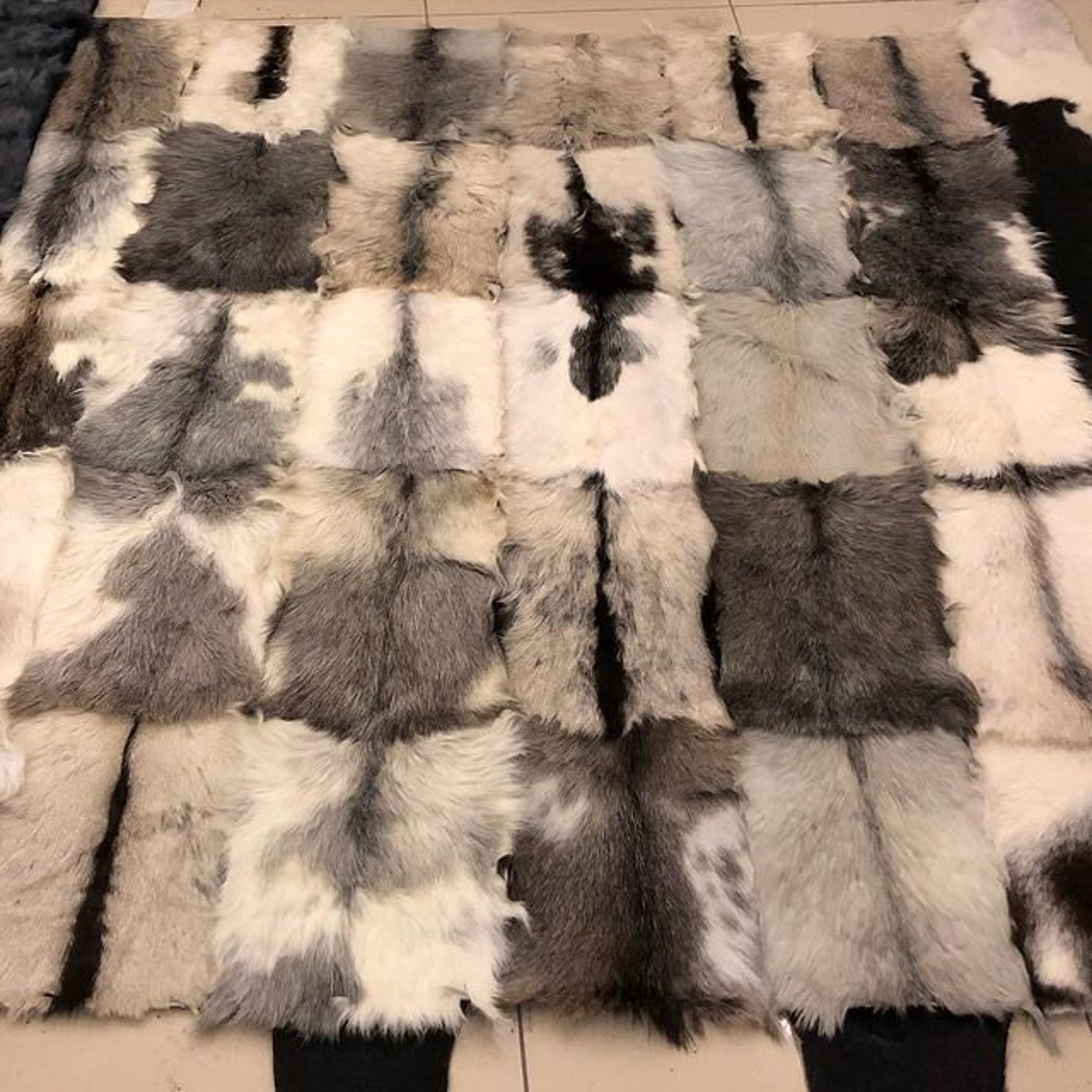 100 Natural Goat Skin Area Rug Goat Area Rug Natural Goat Etsy