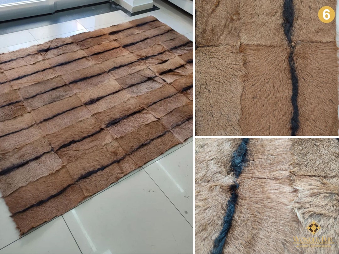 Goat Skin Rugs, Natural Goat Skin Carpet , 8 X 10 Rug, Goatskin Rugs for Living Room, Soft