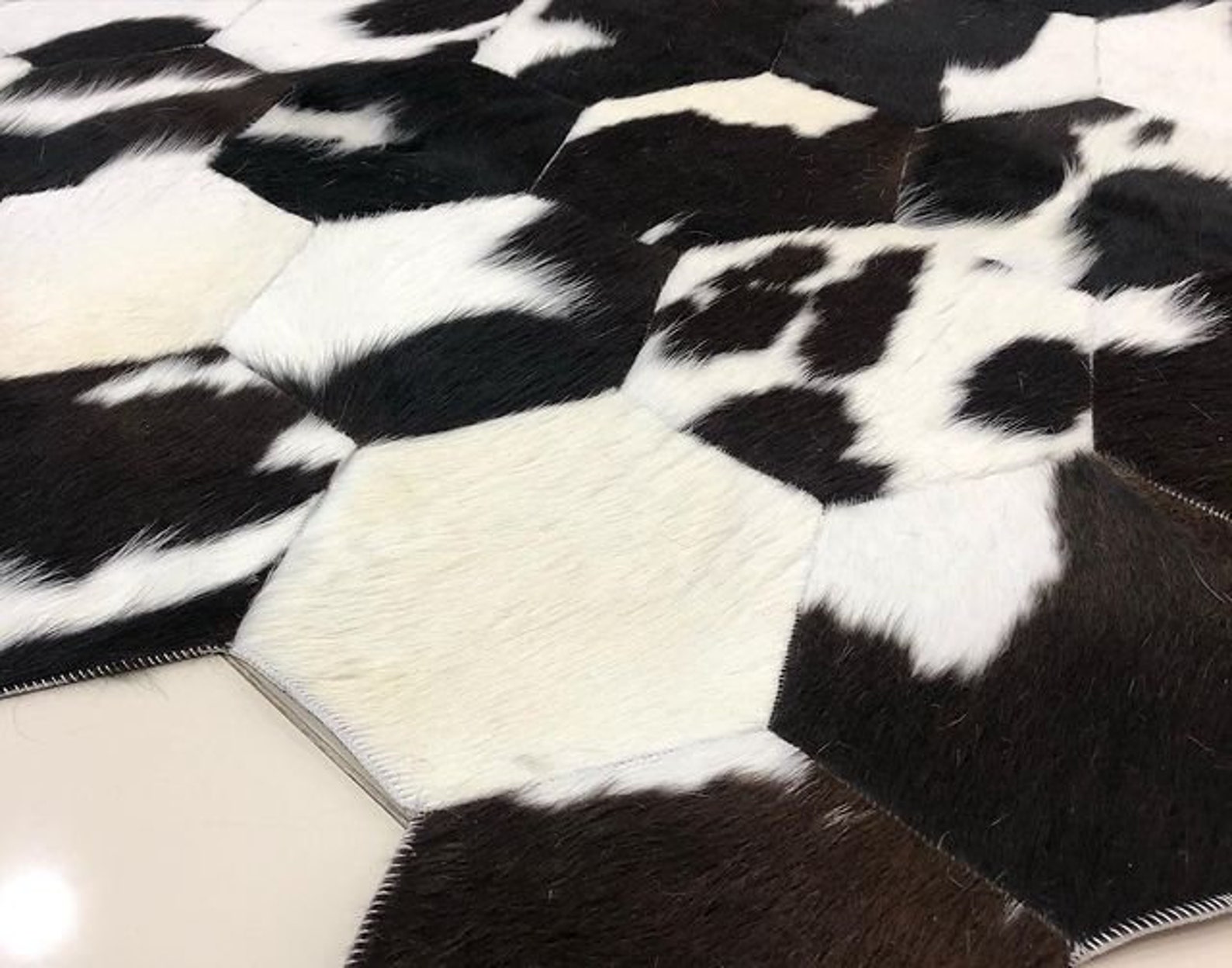 Cowhide Patchwork Rug 100 Natural Handmade Cowhide Area Rug Etsy