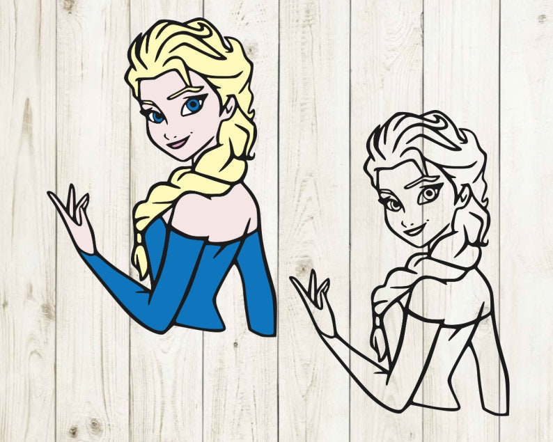 Elsa svg Frozen svg Disney svg Elsa Silhouette Elsa Etsy