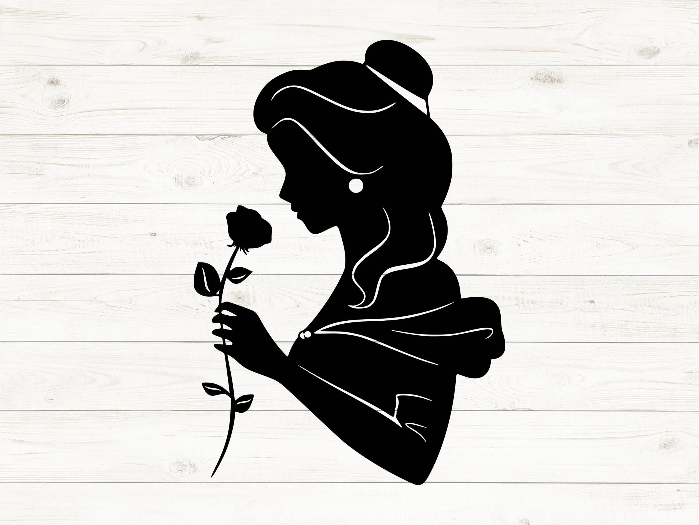 Belle Silhouette Bust - Beauty and the Beast - Digital Download, Instant  Download, Svg, Dxf, Eps \u0026 Png Files Included! - Etsy, image size:2382x1791