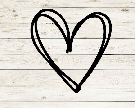 Download Doodle Heart Svg Drawn Heart Svg Valentine S Day Svg Etsy