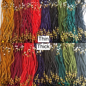 Adjustable String Necklace with Design Thin and Thick (1 Pcs)