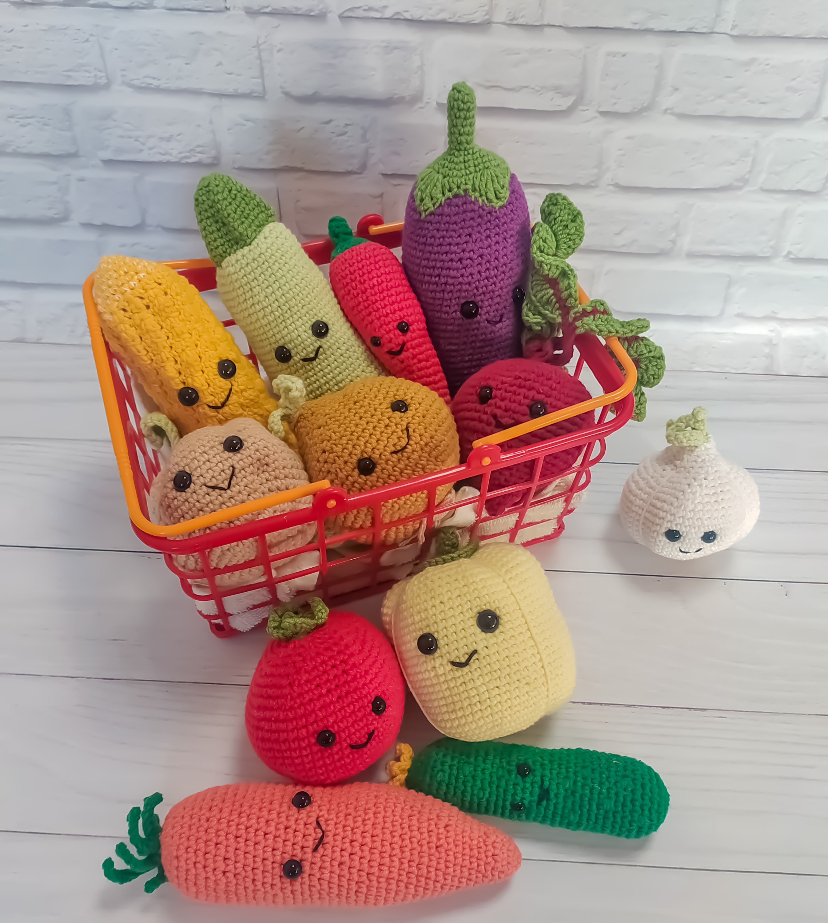 Сrochet Food/Crochet Vegetables/Plush Toy/Crochet Play Food Etsy