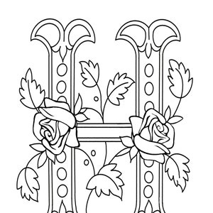 Conjunto de alfabeto - Rosas das Profundezas Steampunk letras maiúsculas Clipart, download instantâneo Ilustração de Vandy