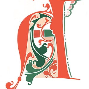 Conjunto de alfabetos - Letras góticas contemporáneas basadas en el Rein Modelbook 1208, letra Clipart, descarga instantánea Ilustración por Vandy