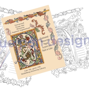 Historia September Sapientum Manuscript Coloring Book (Digital)