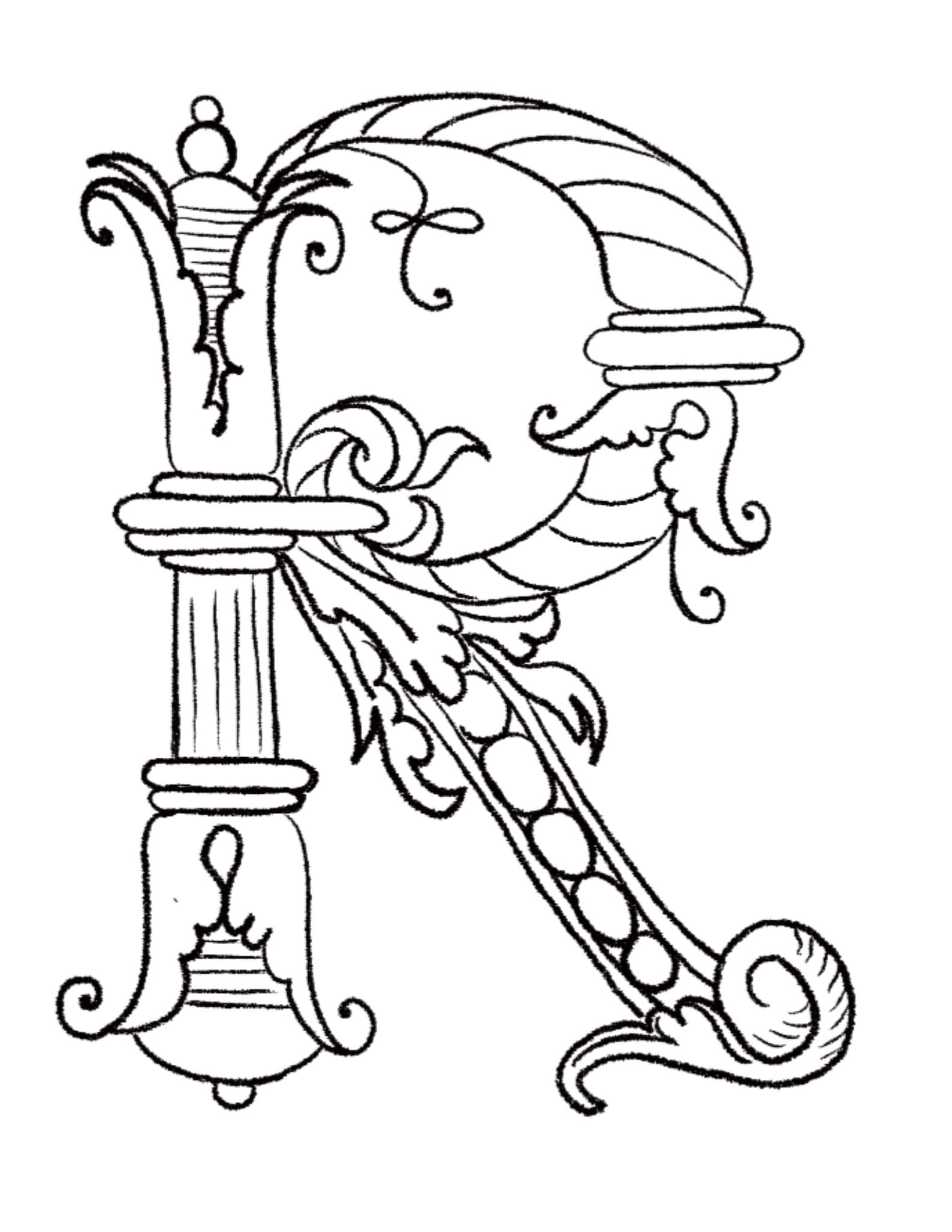 Be Jewelled Medieval Alphabet Illuminated Letter Coloring Book - Etsy