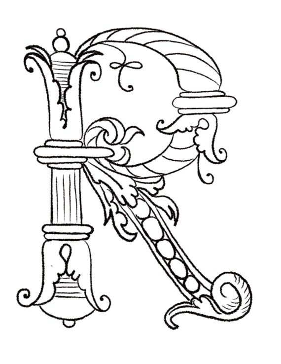 Medieval Letter Coloring Pages
