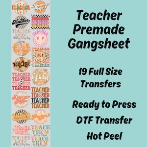 Teacher DTF Bundle, Teacher Transfer, Teacher Life, Teach Love Inspire, Teacher heat transfer, Teacher Appreciation Gift, Teacher DTF Prints