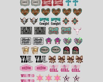 Western Trucker Hat Gang Sheet, Western Trucker Transfer, Trucker Hat DTF Transfer Ready For Press, Camo Heat Transfer, Western DTF Prints