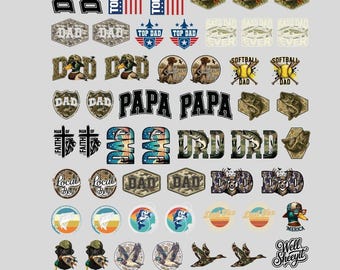 Dad Hat DTF Gang Sheet, Dad Hat Transfer, Trucker Hat Patch, Camo DTF Transfer Ready For Press, Patriotic DTF Print, Hat Dtf transfers,