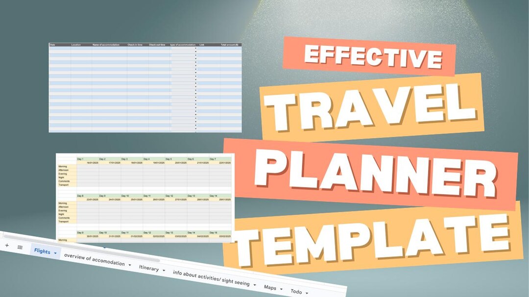 Travel Planner Template - Etsy