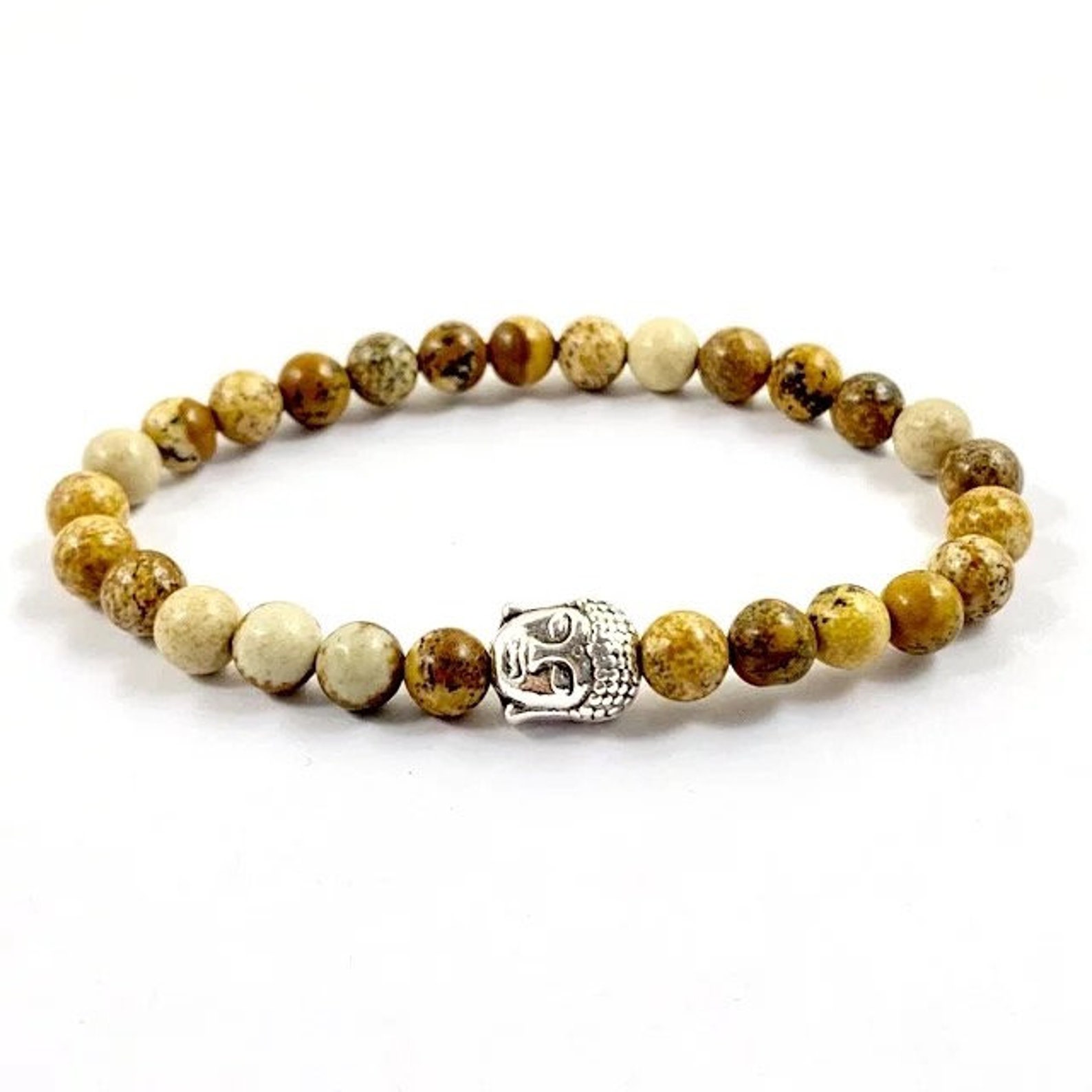 Yellow Jasper Stone bead bracelet Etsy