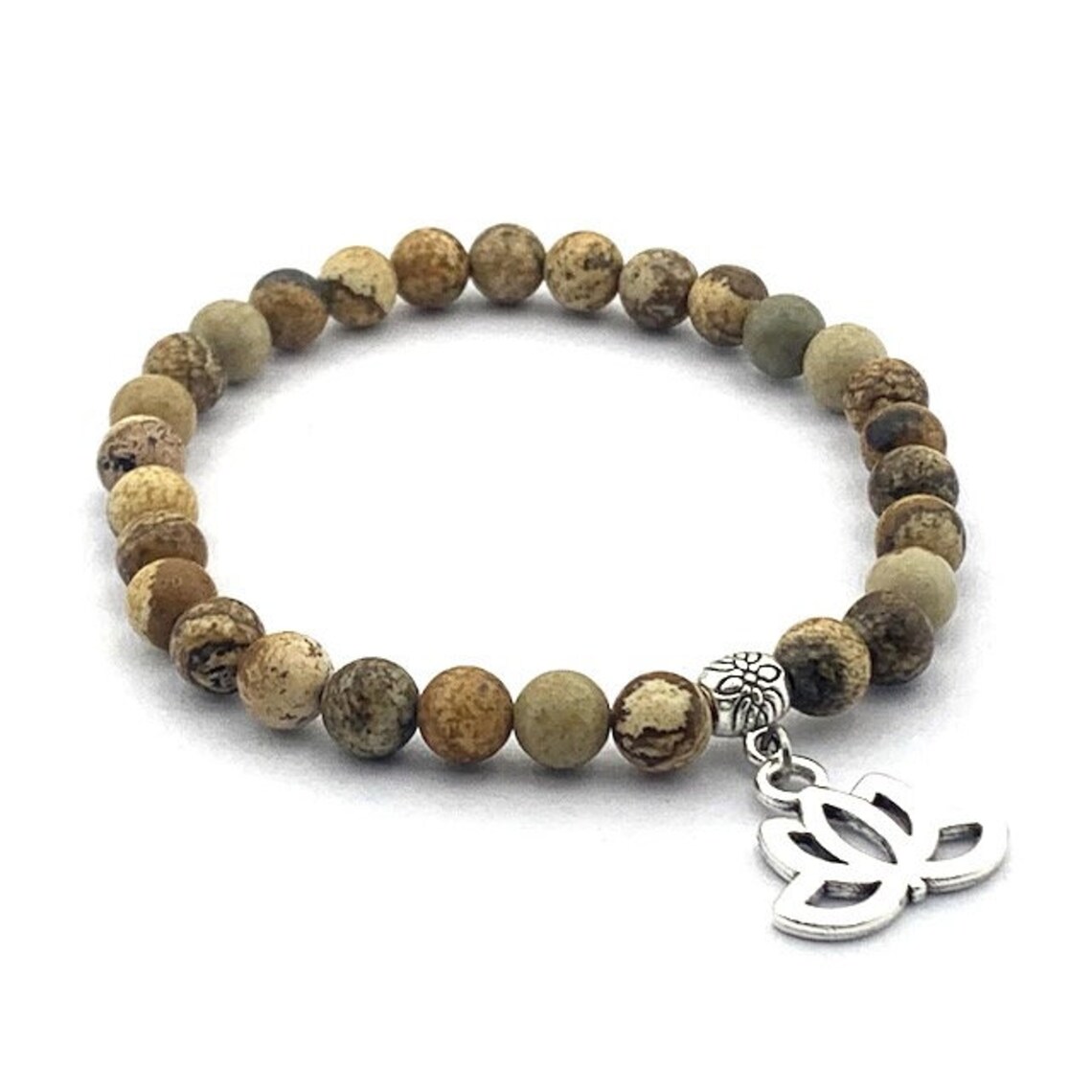 Yellow Jasper Stone bead bracelet | Etsy