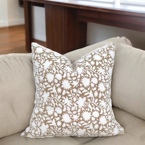 Handcrafted 100% natural linen Pillow Cover , Linen Throw Pillow, Throw Pillow Neutral, Block Print Pillow,  Pillow Covers