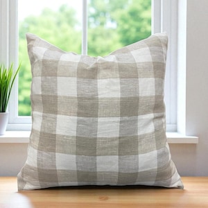 Handcrafted Linen Pillow Cover - Natural & Eco-Friendly Home Décor, Hand Block Floral Pillow Covers,  Hand Blocked Cushion Cover