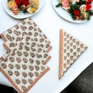 Set of  Cotton Table Napkins | Reusable Cloth Napkins | Eco-Friendly | Washable Dinner Napkins for Dining, Kitchen & Events