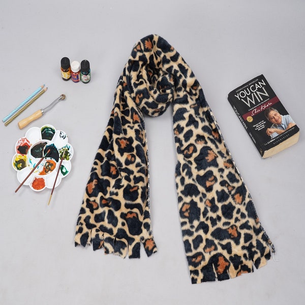 Estampado de leopardo Bufanda súper suave y cálida Perfecta para mantenerse acogedora Perfecta para regalos y regalos larga envoltura de chal de estampado animal grande Buena para regalo