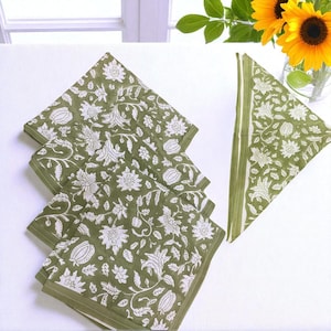 Set of  Cotton Table Napkins | Reusable Cloth Napkins | Eco-Friendly | Washable Dinner Napkins for Dining, Kitchen & Events