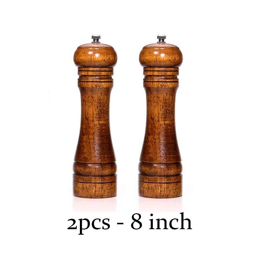 Set 2pcs Wooden Pepper Grinder Pepper Mill Spice Grinder Etsy