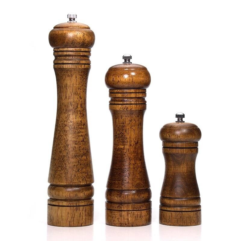 Set 2pcs Wooden Pepper Grinder Pepper Mill Spice Grinder Etsy