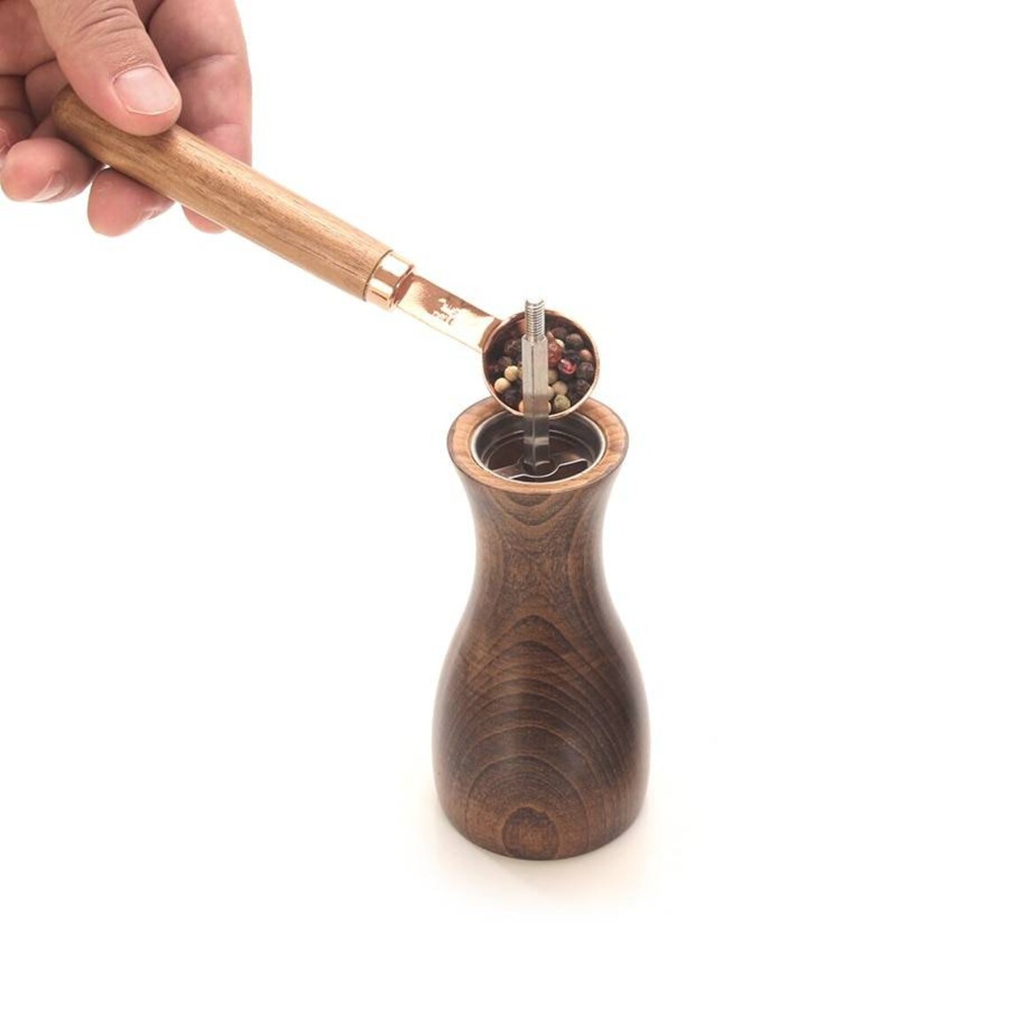 Wooden Pepper Grinder Pepper Mill Spice Grinder Herb Etsy