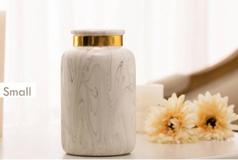 Flower Vase Marble Vase Ceramic Vase Handmade Ceramic Vase Living Room Decor Modern Vase Minimal Ceramic Vase Minimalist Decor