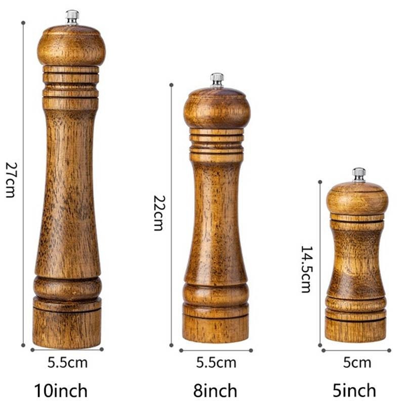 Set 2pcs Wooden Pepper Grinder Pepper Mill Spice Grinder Etsy