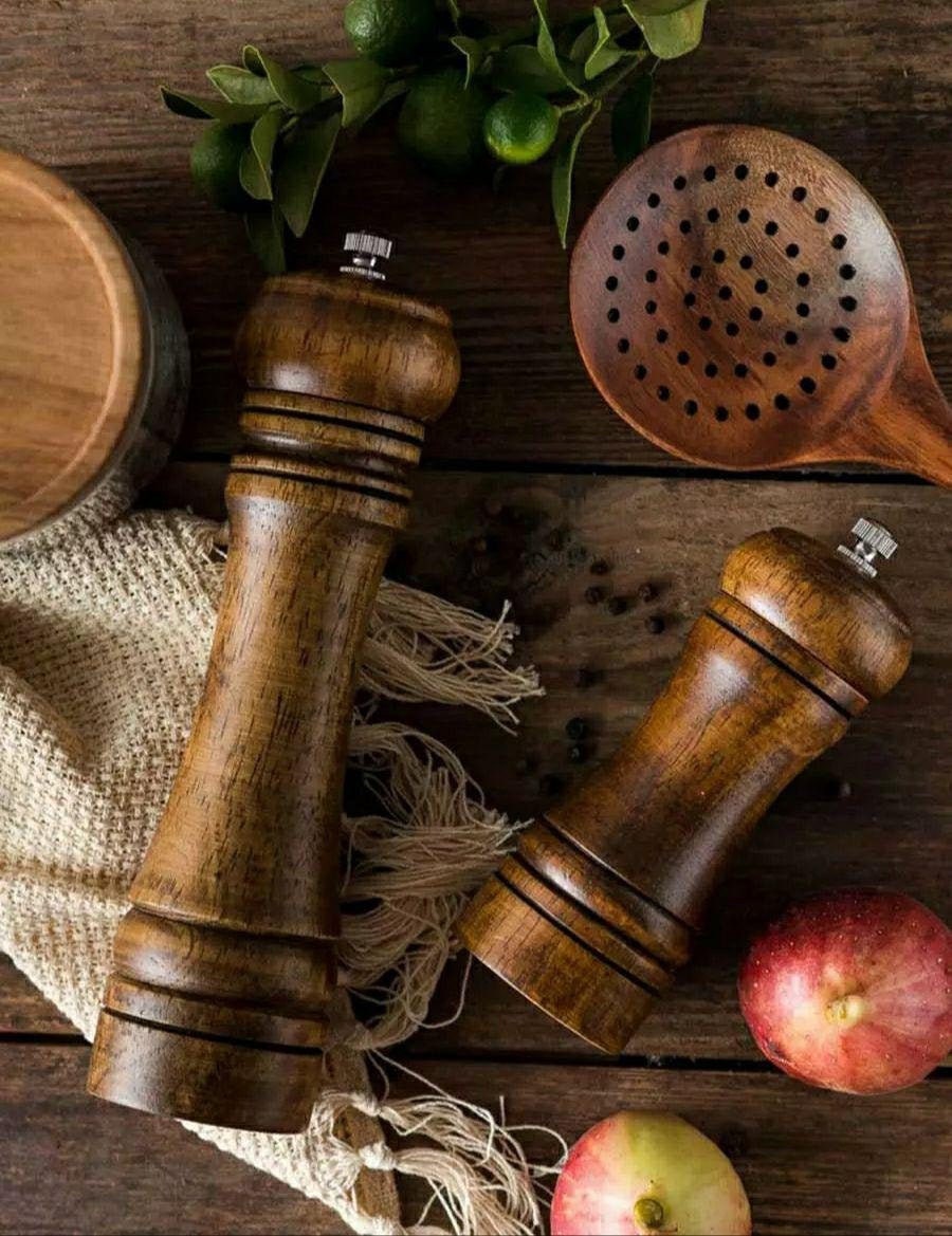 Wooden Pepper Mill Salt And Pepper Mill Pepper Mill Etsy