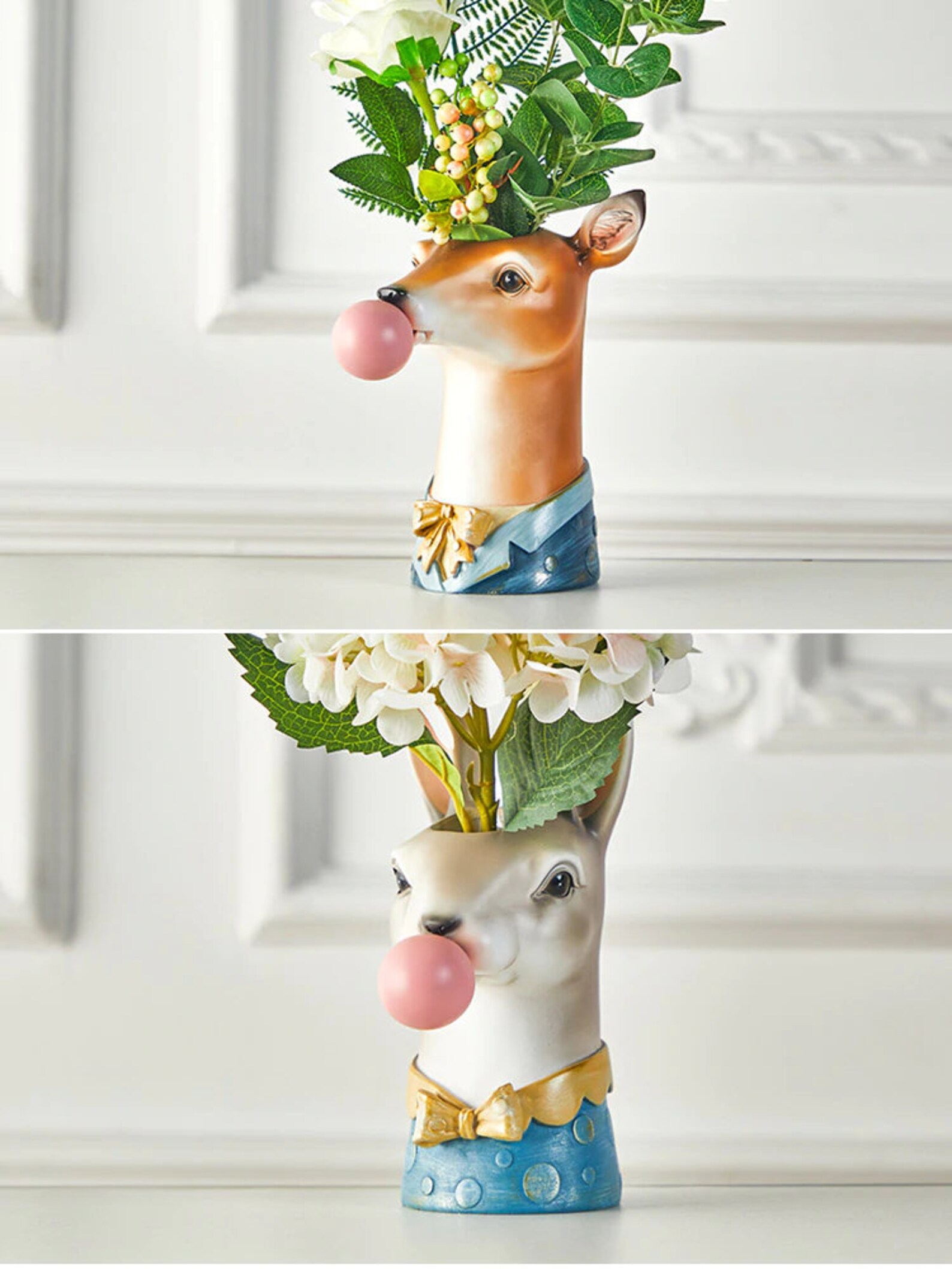 Resin Vase Minimal Resin Vase Animal Face Art Vases Etsy