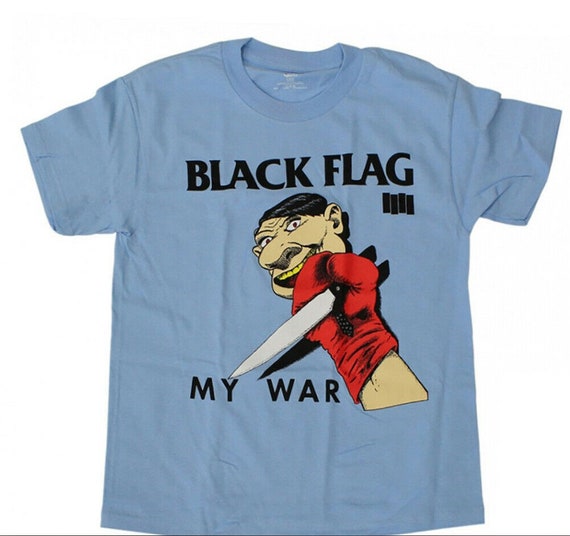 Black Flag band My War T-Shirt Funny Cotton Tee Gift for Men Women Size S-5XL