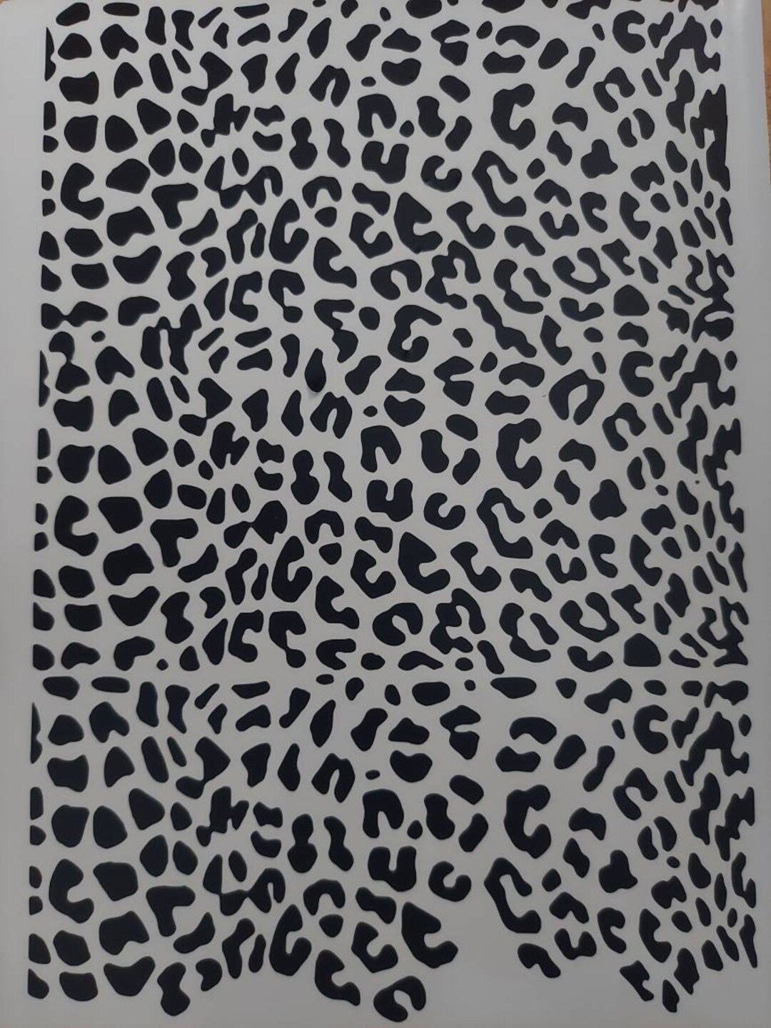 Leopard Printvinyl Stencils Sheets 2 Sheets 2 Transfer Etsy leopard-print-wall-stencil-animal-print-home-decor-stencil-large