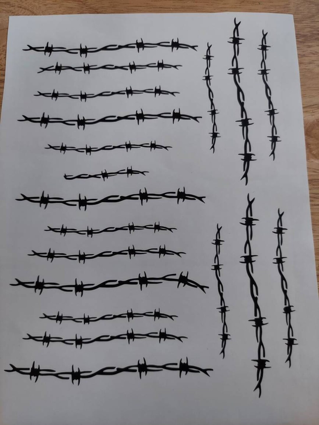 Barbed Wire Vinyl Stencils 2 Sheets 2 Transfer Tape Included Free