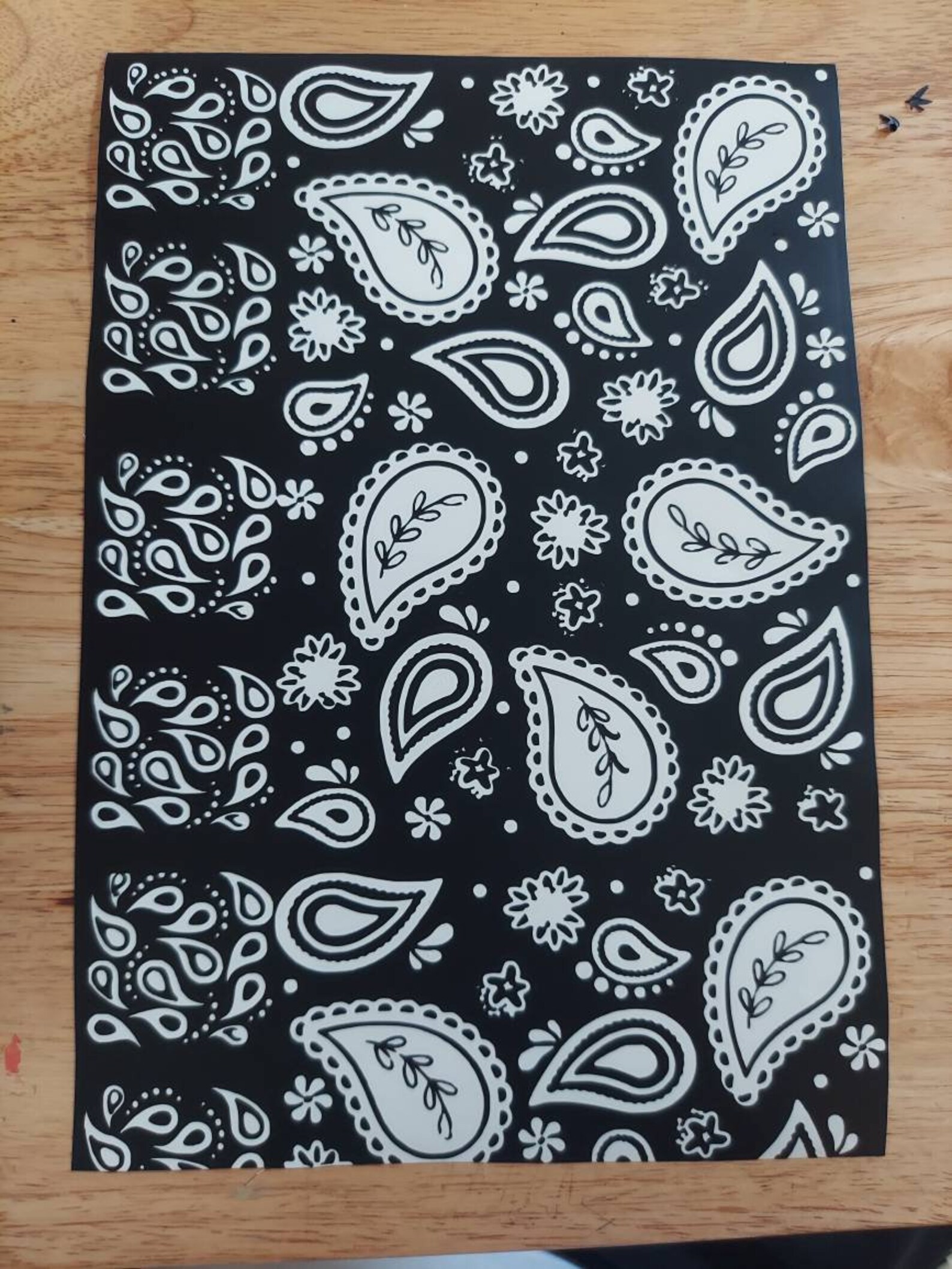 Bandana Print Vinyl Stencil Sheets 2 Vinyl Sheets 2 Etsy
