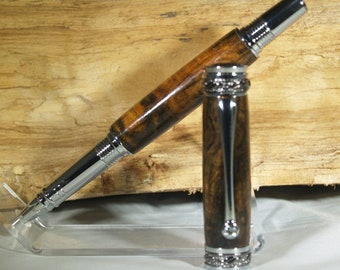 Gun Metal and Chrome Jr. Majestic  with hand turned Brazilian Blackheart