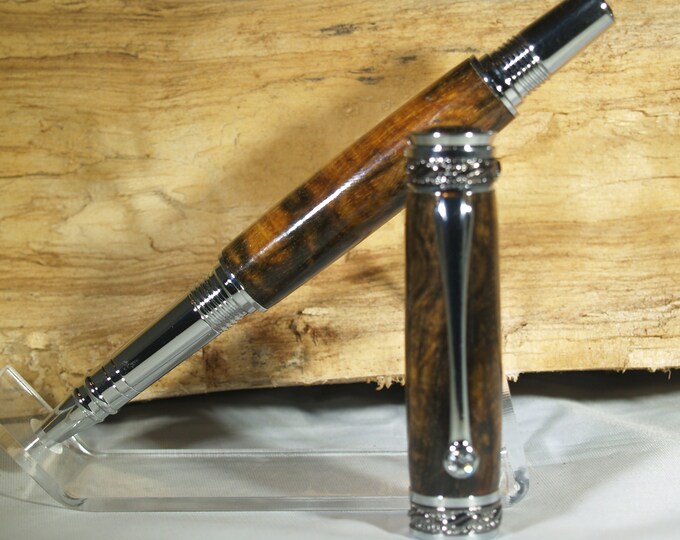Gun Metal and Chrome Jr. Majestic  with hand turned Brazilian Blackheart