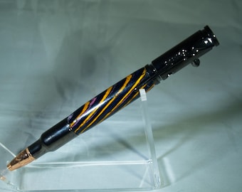 gun metal bolt action pen dressed in spectraply
