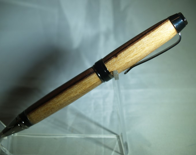 Gun metal Cigar pen in hand turned Kingwood