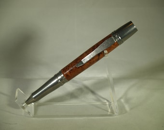 hand turned Liberty Pen in old growth redwood