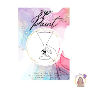 Sip & Paint Invitation