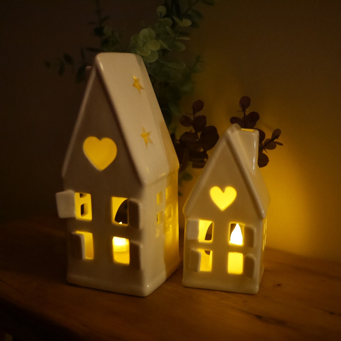 Dainty White House Tea Light Holders 2 Sizes 16.5 Cm or Etsy UK