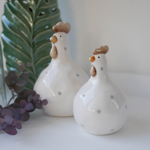 Ceramic Polka Dot Chicken 2 sizes 13.5cm or 10.5cm