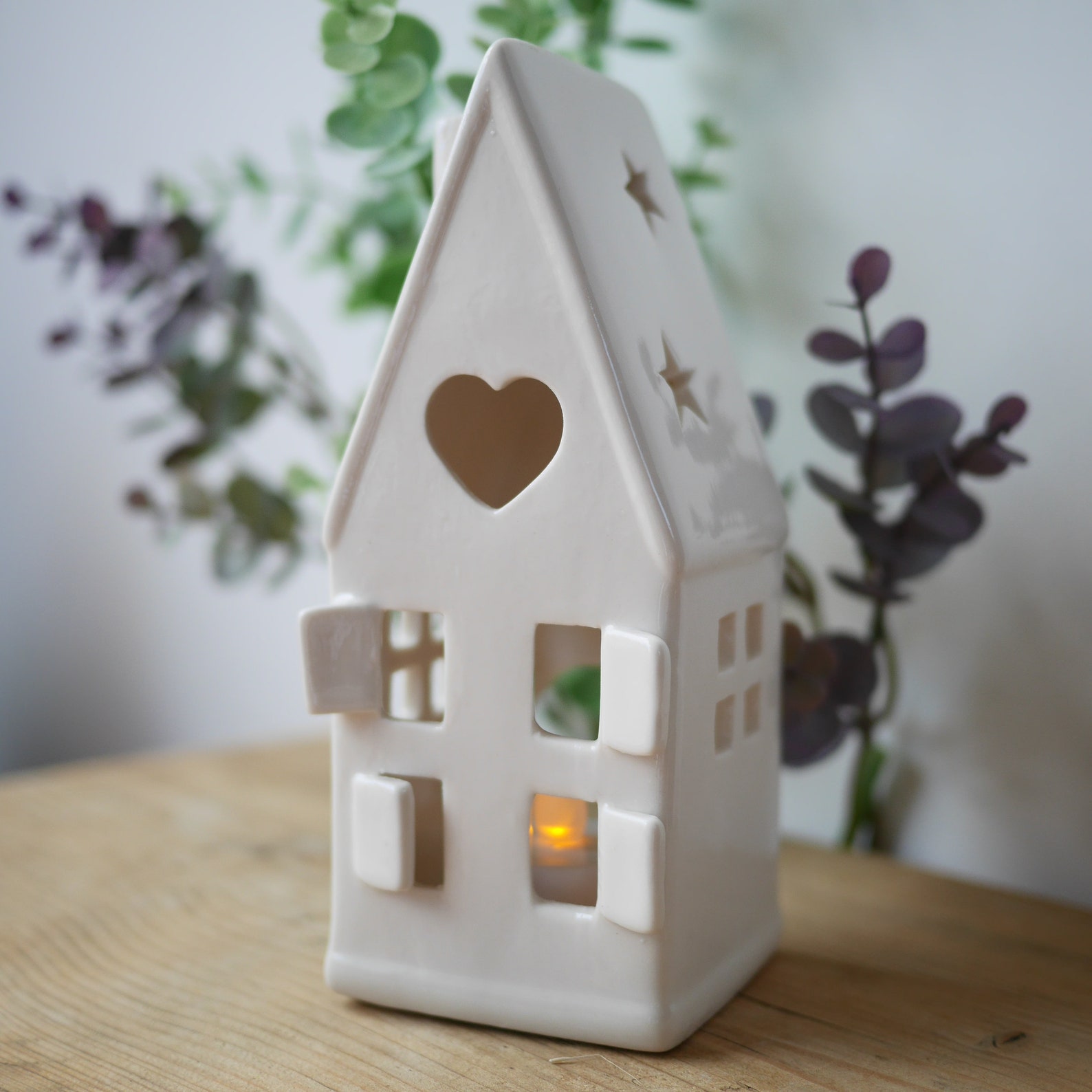 Dainty White House Tea Light Holders 2 Sizes 16.5 Cm or Etsy UK