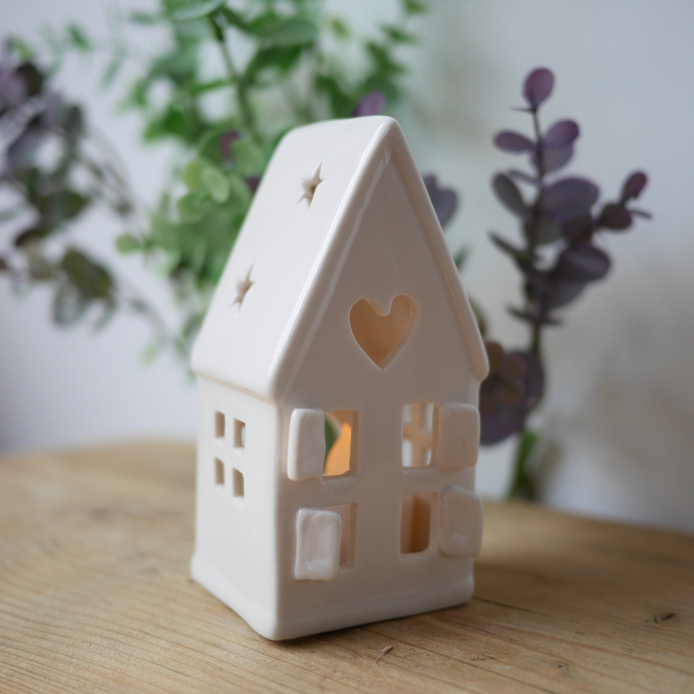 Dainty White House Tea Light Holders 2 Sizes 16.5 Cm or Etsy UK