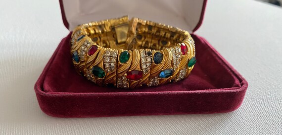 40s vintage golden bracelet gemstone