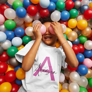 Kids Name , Initial Personalised T-shirt Boys and Girls  Custom T-shirt